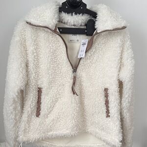 Abercrombie & Fitch Cream Teddy Jacket